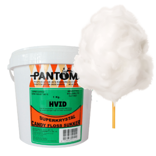 Sukker til Candyfloss maskine 1kg HVID thumbnail 1